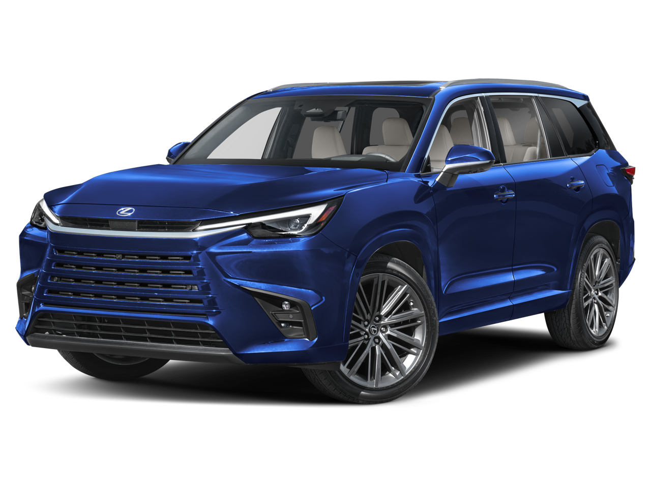 2026 Lexus TX TX 350 Luxury AWD in Wind Chill Pearl — front three-quarter view