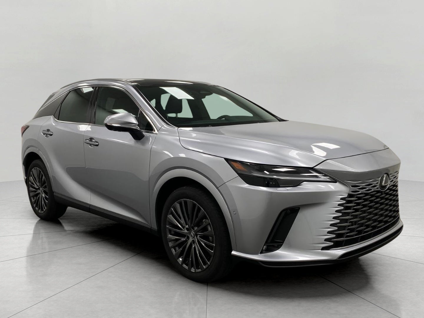 2025 Lexus RX RX 350h Luxury AWD in Iridium — front three-quarter view