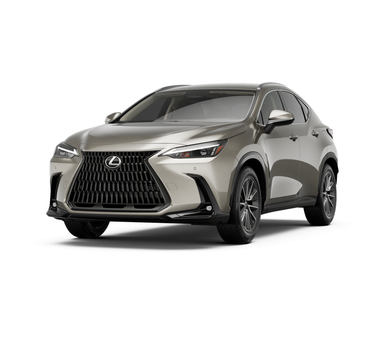 2026 Lexus NX 350 AWD in Atomic Silver — front three-quarter view