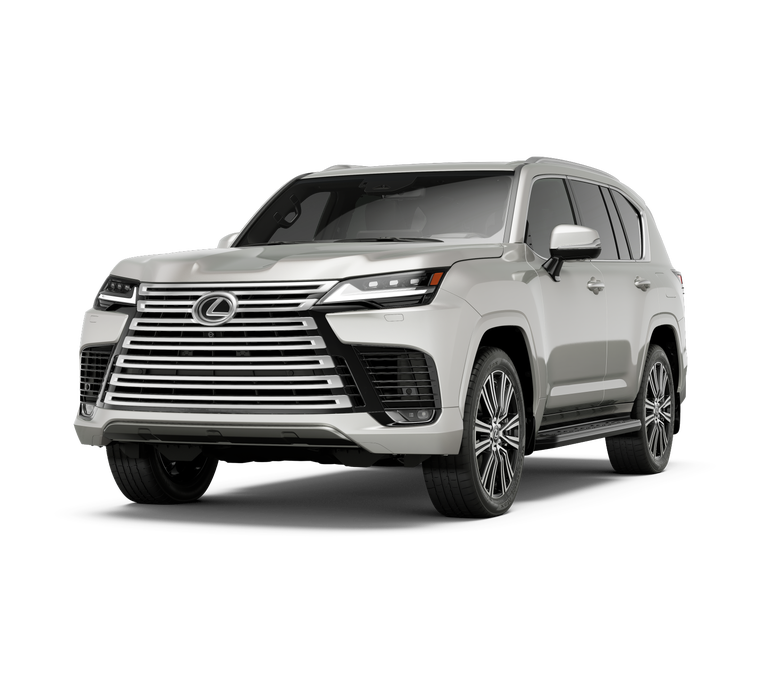 2026 Lexus LX 600 LUXURY in Eminent White Pearl — front three-quarter view